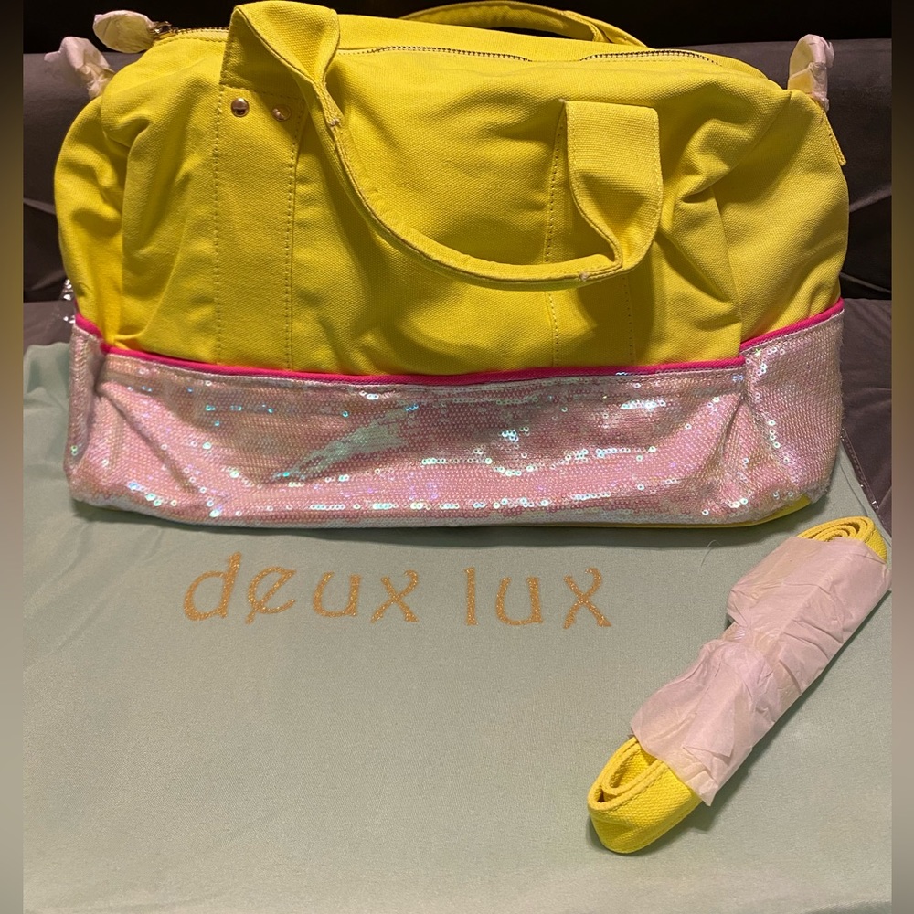 NWT Deux Lux Neon Yellow purse
